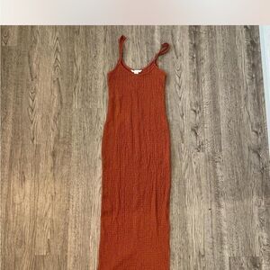 H&M Rust Orange Maxi Dress
